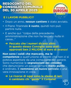 Bilancio del primo anno della GIUNTA FRANZONI. 5 4