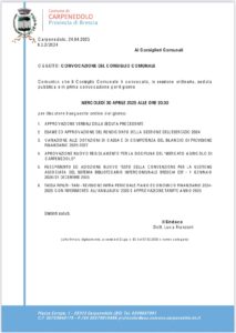 Convocazione 30 aprile